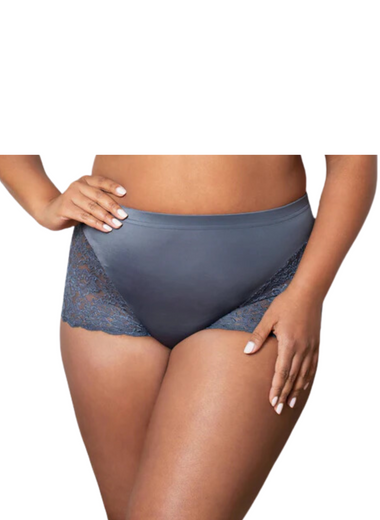 Stretch Lace & Microfiber Cheeky Pant
