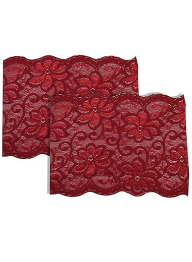 Dolce: Red Bandelettes Lace Thigh Bands