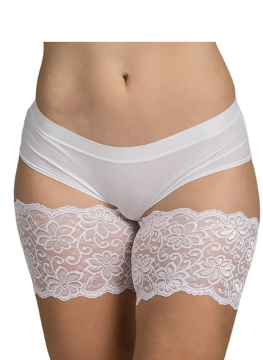 Dolce: White Bandelettes Lace Thigh Bands