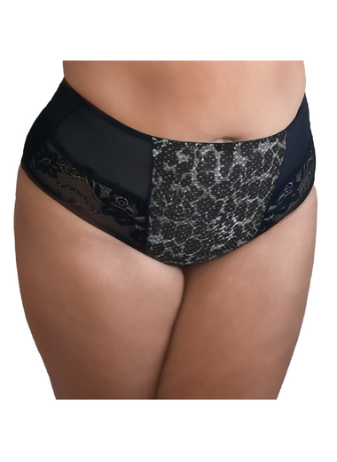 Serena Brief Black Leopard