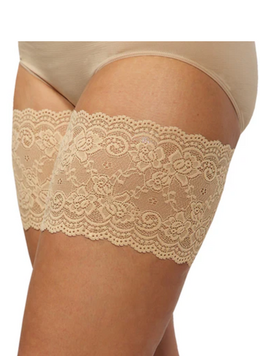 Onyx: Beige Bandelettes Lace Thigh Bands