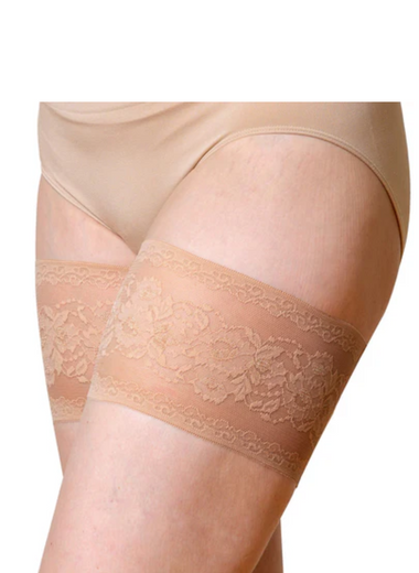Peony: Beige Bandelettes Lace Thigh Bands