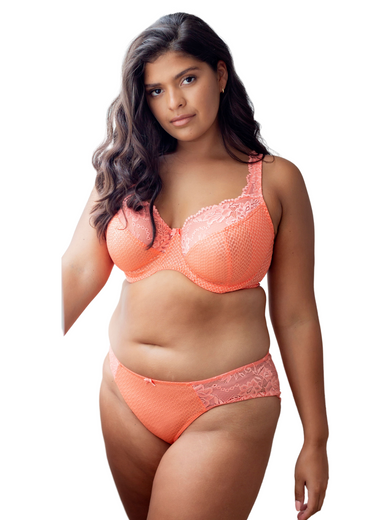 Serena Lace Multi-Part Underwire Bra Fusion Coral
