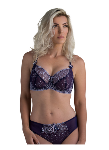 Nicole Soft Sheer Lace Bra Purple Lilac