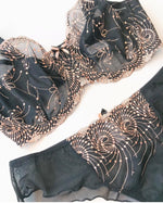 Nicole Soft Sheer Lace Bra Black Rose Gold