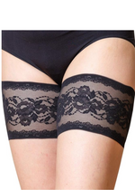 Peony: Black Bandelettes Lace Thigh Bands