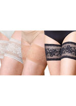 Peony: Black Bandelettes Lace Thigh Bands