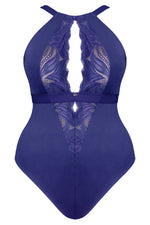 Indulgence- Deep Blue Multiway Stretch Lace Bodysuit